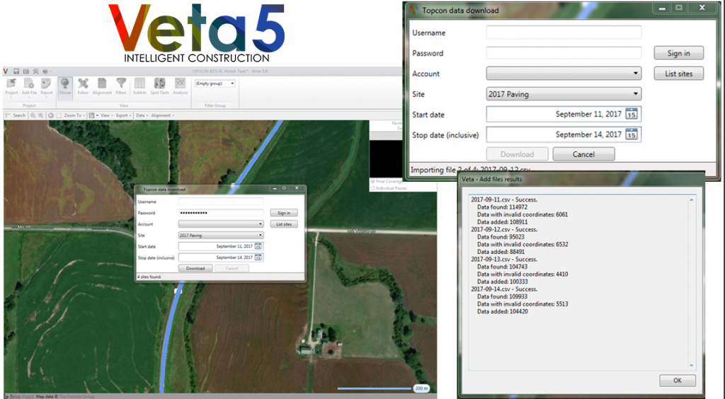 Veta 5 includes direct data download from the Cloud.